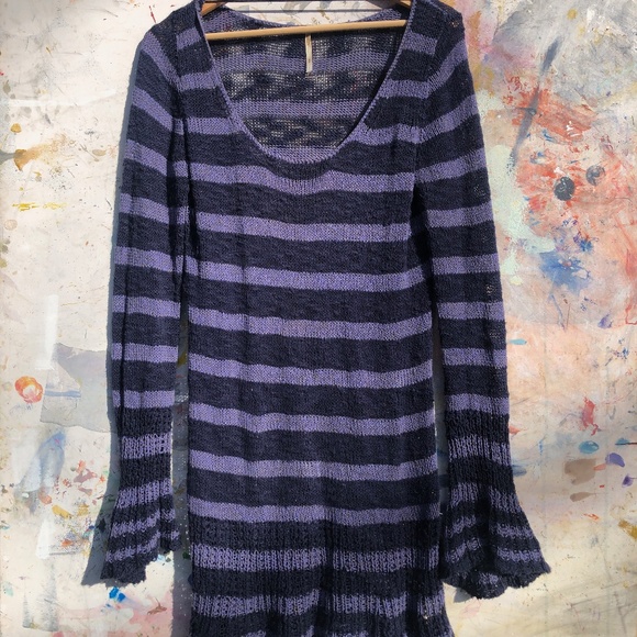 Free People Sweaters - Free People Purple and Blue Long Sweater
